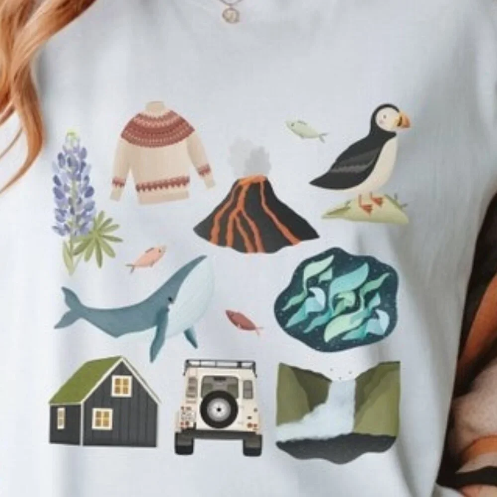 Iceland Travel Organic Shirt, Travel Lovers Shirt, Adventure Lovers Shirt - Picture 2 of 4